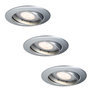 Paulmann 92516 - KOMPLEKTS 3xLED-GU10/3,5W Vannas istabas iebūvējamais gaismeklis PREMIUM LINE 230V