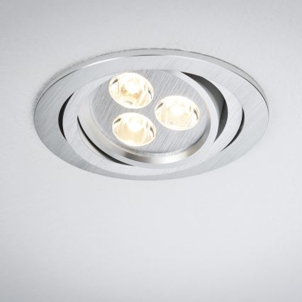 Paulmann 92530 - KOMPLEKTS 3x LED iegremdēts gaismeklis PREMIUM LINE 3xLED/3W/230V