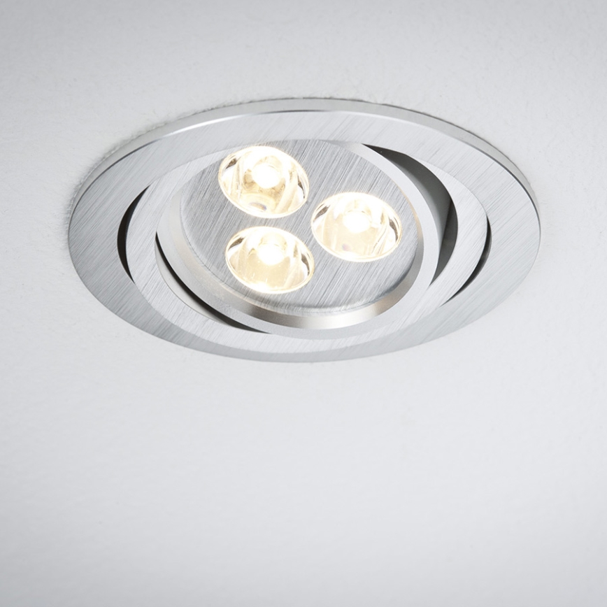 Paulmann 92530 - KOMPLEKTS 3x LED iegremdēts gaismeklis PREMIUM LINE 3xLED/3W/230V