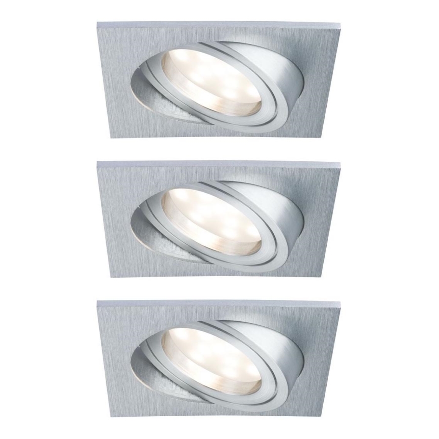 Paulmann 92799 - KOMPLEKTS 3x LED/6,8W IP23 Vannas istabas iegremdējama lampa COIN 230V