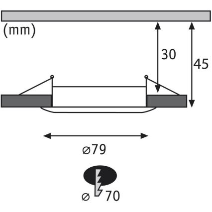Paulmann 92827 - KOMPLEKTS 3xLED/7W IP44 Aptumšojama vannas istabas iegremdējama lampa COIN 230V