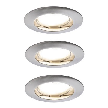 Paulmann 92827 - KOMPLEKTS 3xLED/7W IP44 Aptumšojama vannas istabas iegremdējama lampa COIN 230V
