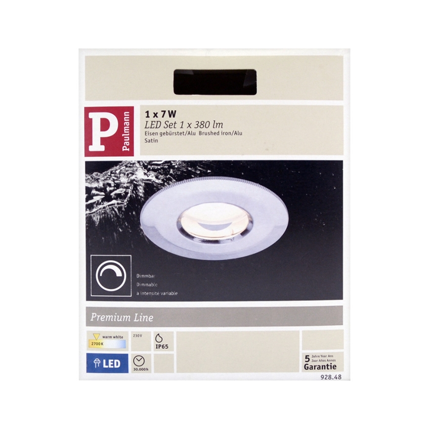 Paulmann 92848 - LED/7W IP65 Vannas istabas iegremdējama lampa COIN 230V