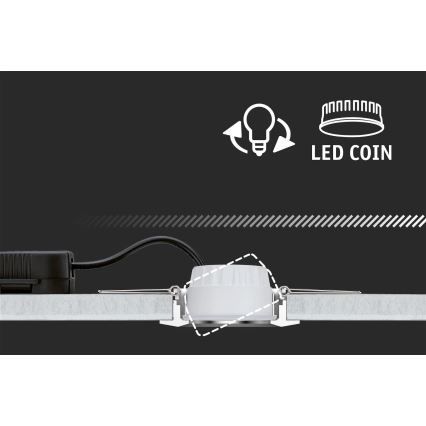Paulmann 92971 - KOMPLEKTS 3x LED/4,2W IP23 Aptumšojama vannas istabas piekaramo griestu lampa NOVA 230V