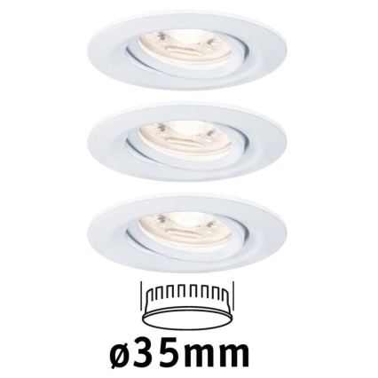 Paulmann 92971 - KOMPLEKTS 3x LED/4,2W IP23 Aptumšojama vannas istabas piekaramo griestu lampa NOVA 230V