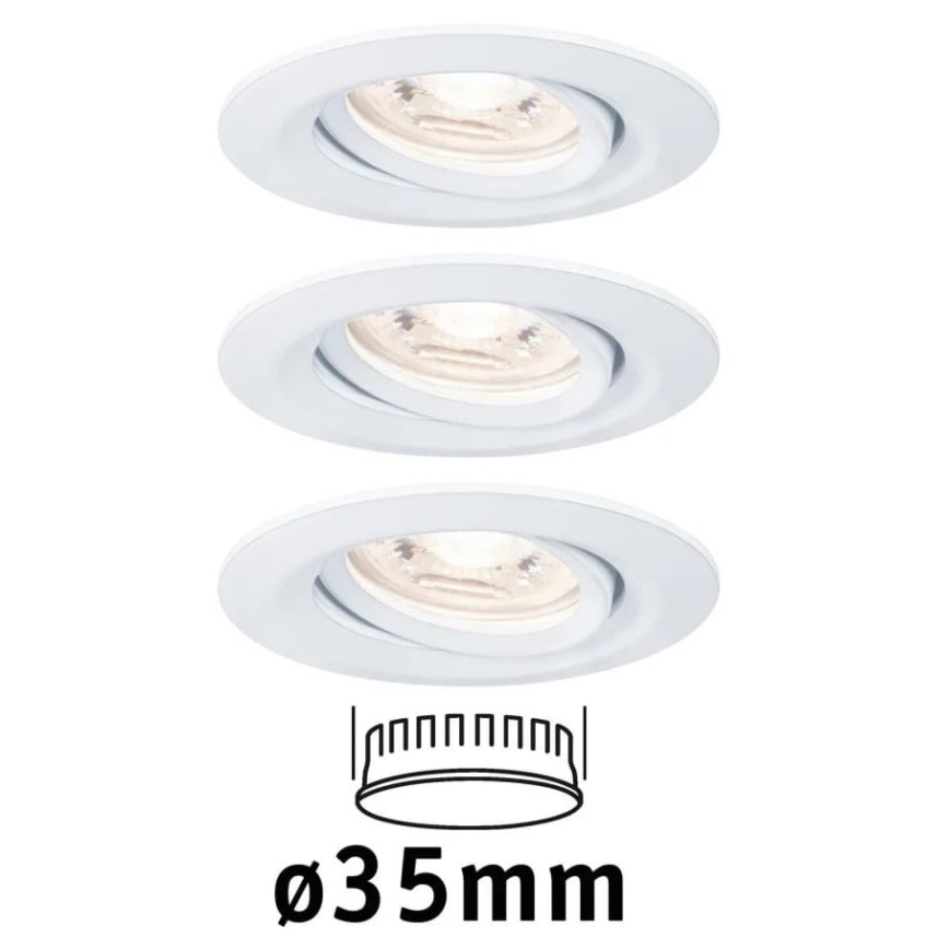 Paulmann 92971 - KOMPLEKTS 3x LED/4,2W IP23 Aptumšojama vannas istabas piekaramo griestu lampa NOVA 230V