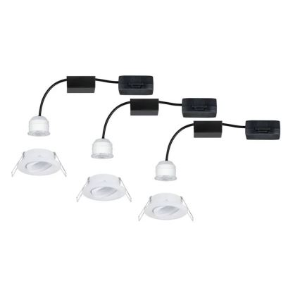 Paulmann 92971 - KOMPLEKTS 3x LED/4,2W IP23 Aptumšojama vannas istabas piekaramo griestu lampa NOVA 230V