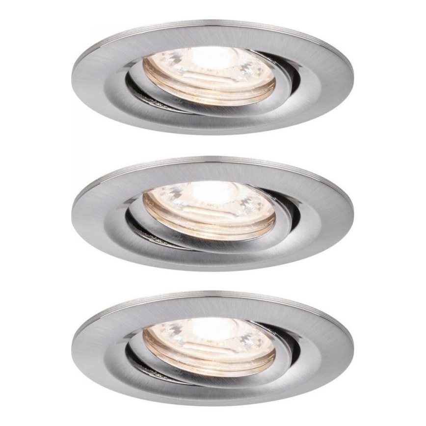 Paulmann 92973 - KOMPLEKTS 3xLED/4,2W IP23 Aptumšojama vannas istabas lampa COIN 230V