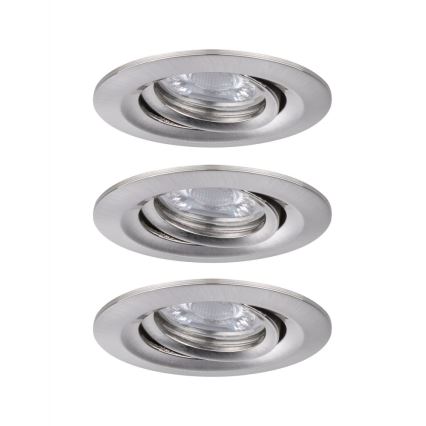 Paulmann 92973 - KOMPLEKTS 3xLED/4,2W IP23 Aptumšojama vannas istabas lampa COIN 230V