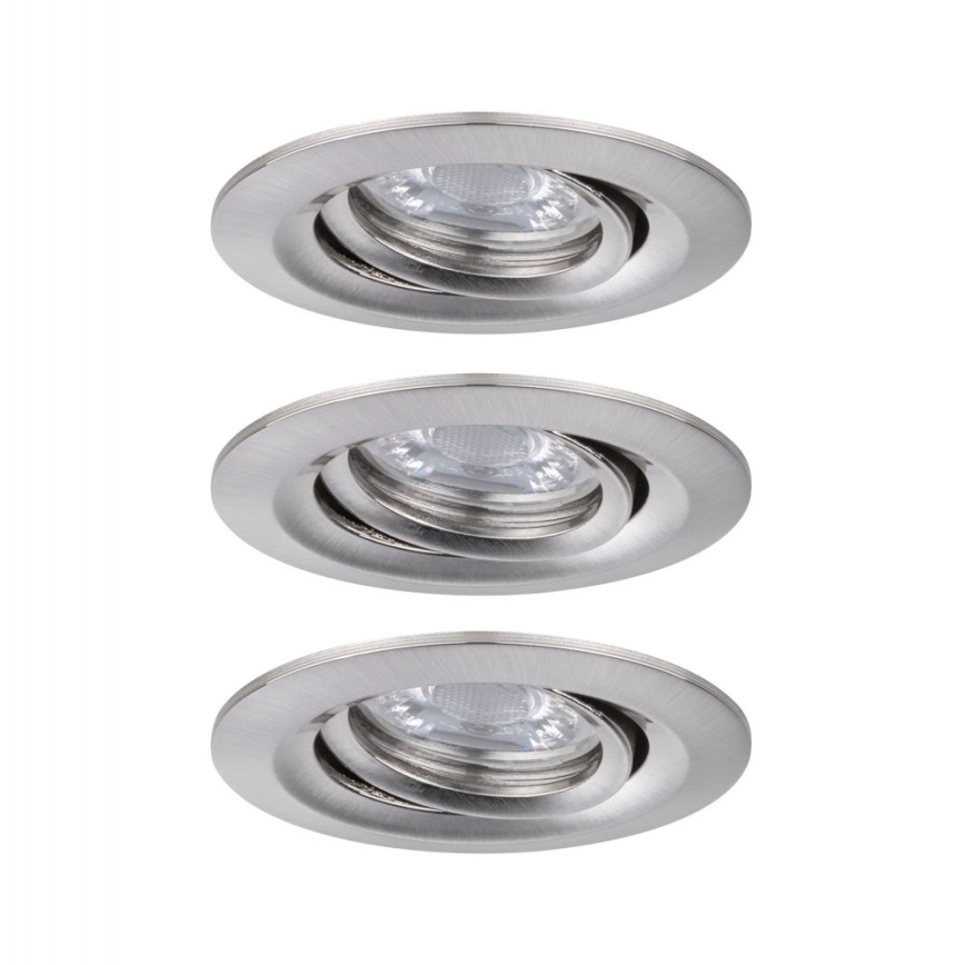 Paulmann 92973 - KOMPLEKTS 3xLED/4,2W IP23 Aptumšojama vannas istabas lampa COIN 230V