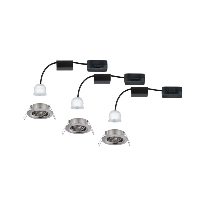 Paulmann 92973 - KOMPLEKTS 3xLED/4,2W IP23 Aptumšojama vannas istabas lampa COIN 230V