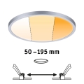 Paulmann 92992 - LED/16W IP44 Iebūvējamais vannas istabas griestu gaismeklis AREO 230V 2000/3000/4000K Ø 23 cm matēts hroms