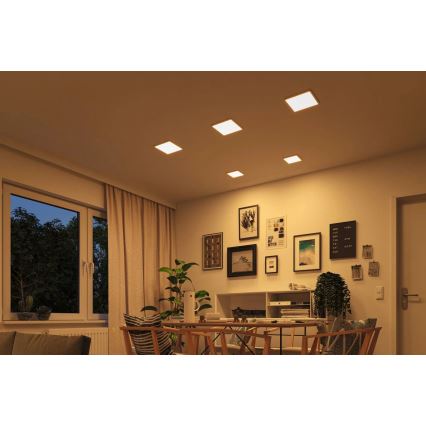 Paulmann 92993 - LED/13W IP44 vannas istabas iebūvējams griestu gaismeklis AREO 230V 2000/3000/4000K 17,5x17,5 cm balts