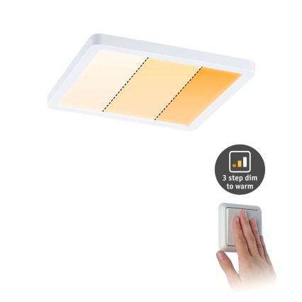 Paulmann 92993 - LED/13W IP44 vannas istabas iebūvējams griestu gaismeklis AREO 230V 2000/3000/4000K 17,5x17,5 cm balts