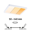 Paulmann 92993 - LED/13W IP44 vannas istabas iebūvējams griestu gaismeklis AREO 230V 2000/3000/4000K 17,5x17,5 cm balts