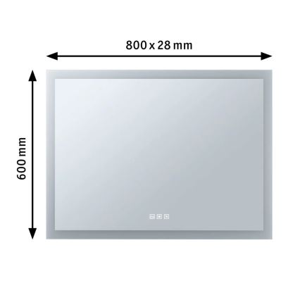 Paulmann 93013 - LED/22W IP44 Regulējams vannas istabas apsildāms spogulis ar apgaismojumu 230V 2700/4000/6500K