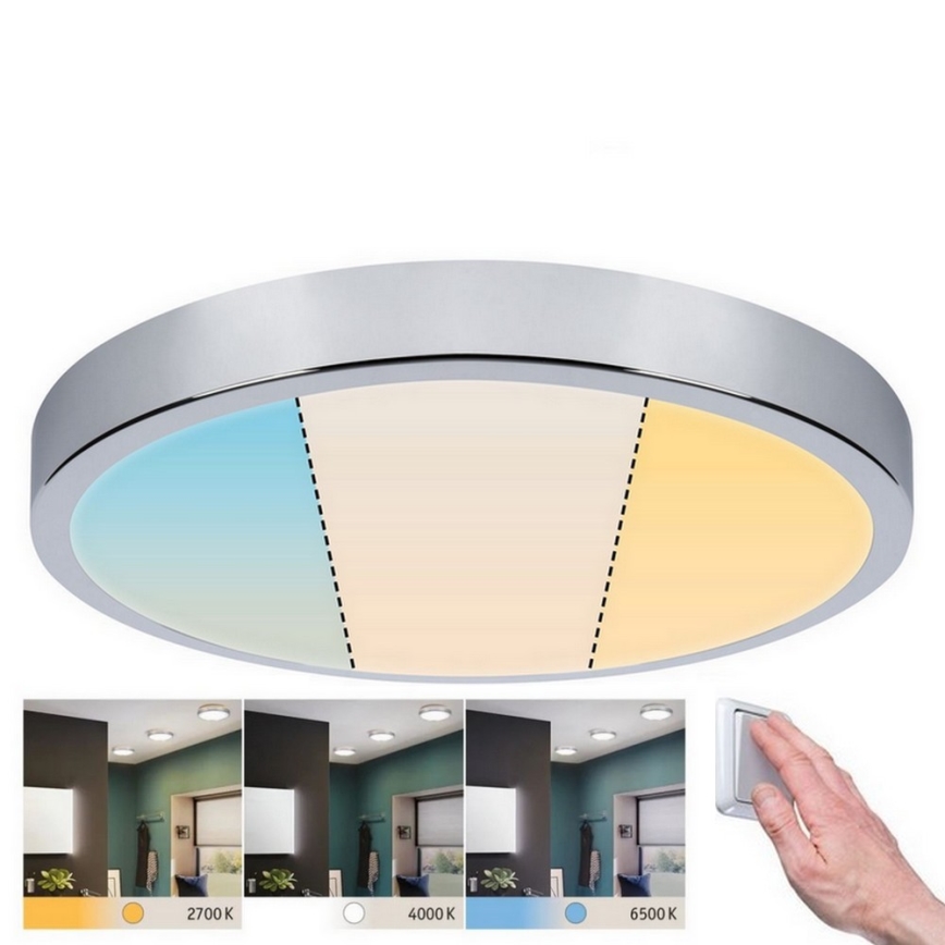 Paulmann 93023 - LED/24W IP44 Vannas istabas griestu lampa AVIAR 230V 2700/4000/6500K