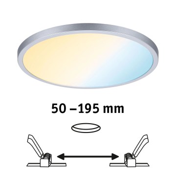 Paulmann 93046 - LED/16W IP44 Aptumšojams vannas istabas iebūvējamais griestu gaismeklis AREO 230V 3000-6500K Ø 23 cm matēts hroms