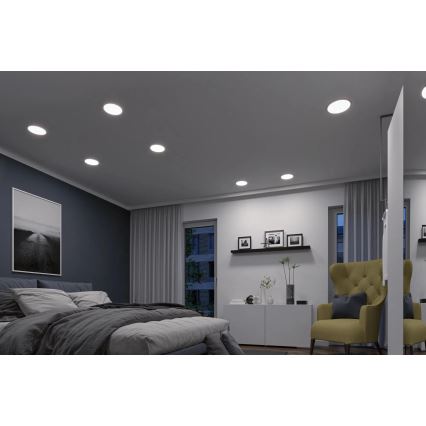 Paulmann 93046 - LED/16W IP44 Aptumšojams vannas istabas iebūvējamais griestu gaismeklis AREO 230V 3000-6500K Ø 23 cm matēts hroms