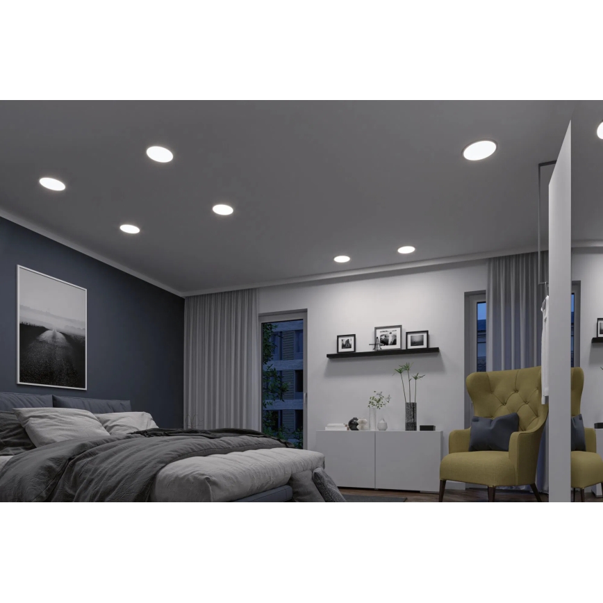 Paulmann 93046 - LED/16W IP44 Aptumšojams vannas istabas iebūvējamais griestu gaismeklis AREO 230V 3000-6500K Ø 23 cm matēts hroms