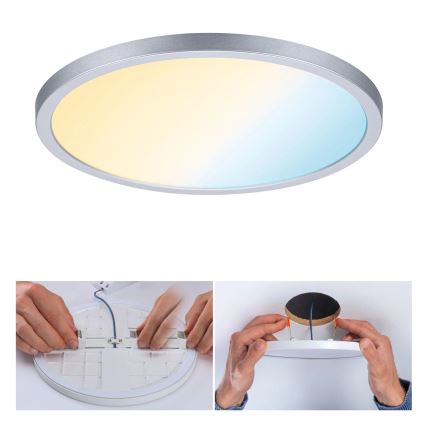 Paulmann 93046 - LED/16W IP44 Aptumšojams vannas istabas iebūvējamais griestu gaismeklis AREO 230V 3000-6500K Ø 23 cm matēts hroms