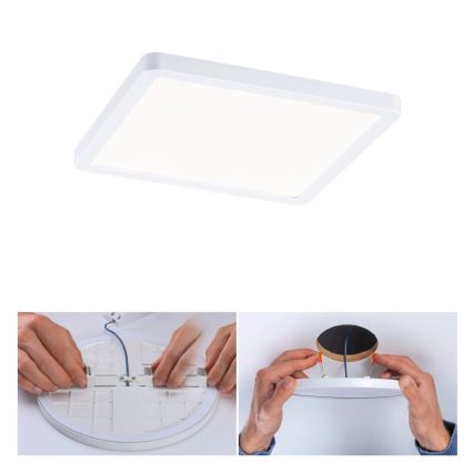 Paulmann 93059 - LED/13W IP44 Regulējams vannas istabas iebūvējamais griestu gaismeklis AREO 230V 17,5x17,5 cm balts