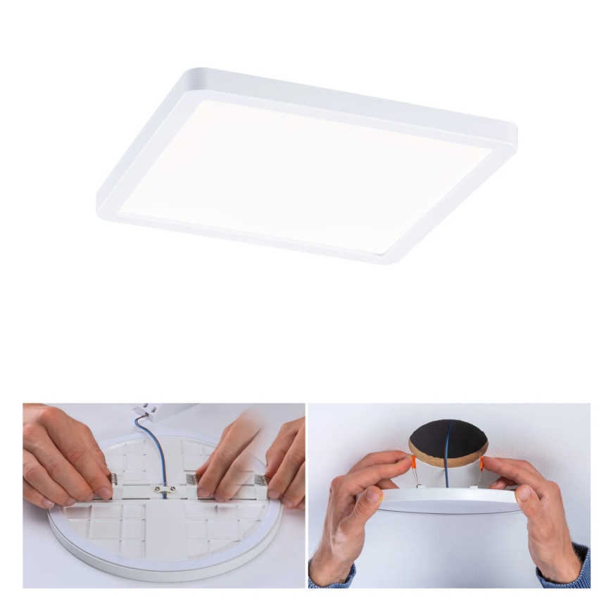 Paulmann 93059 - LED/13W IP44 Regulējams vannas istabas iebūvējamais griestu gaismeklis AREO 230V 17,5x17,5 cm balts