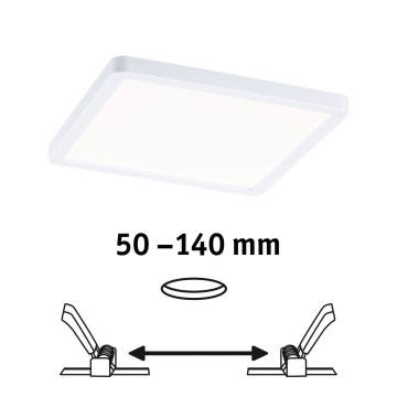 Paulmann 93059 - LED/13W IP44 Regulējams vannas istabas iebūvējamais griestu gaismeklis AREO 230V 17,5x17,5 cm balts