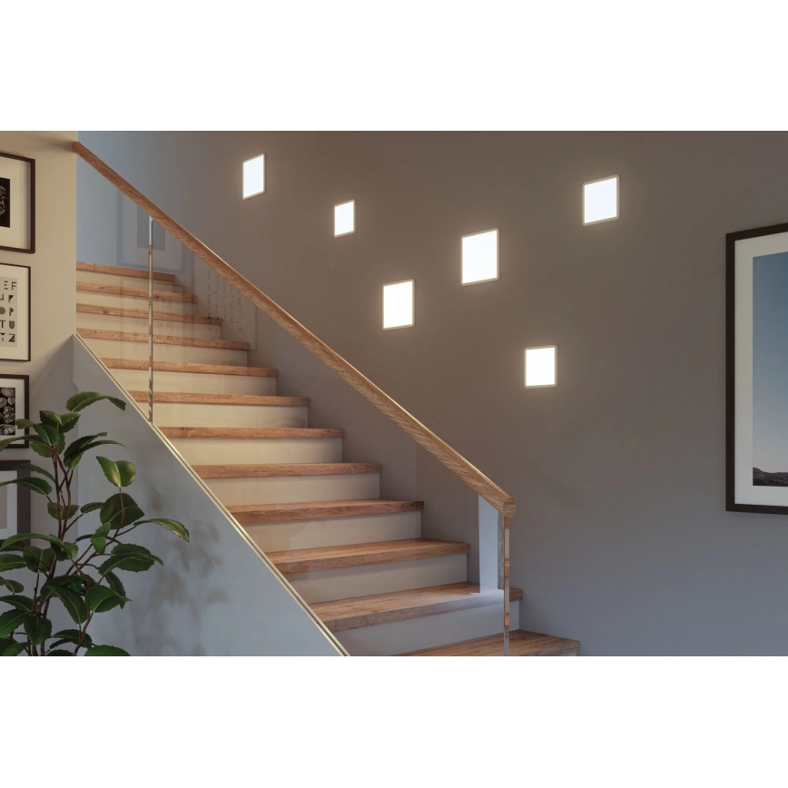 Paulmann 93060 - LED/16W IP44 ar regulējamu spilgtumu vannas istabas iebūvējamais griestu gaismeklis AREO 230V 23x23 cm balts