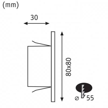 Paulmann 93093 - LED/1,2W LED kāpņu apgaismojums EDGE 230V