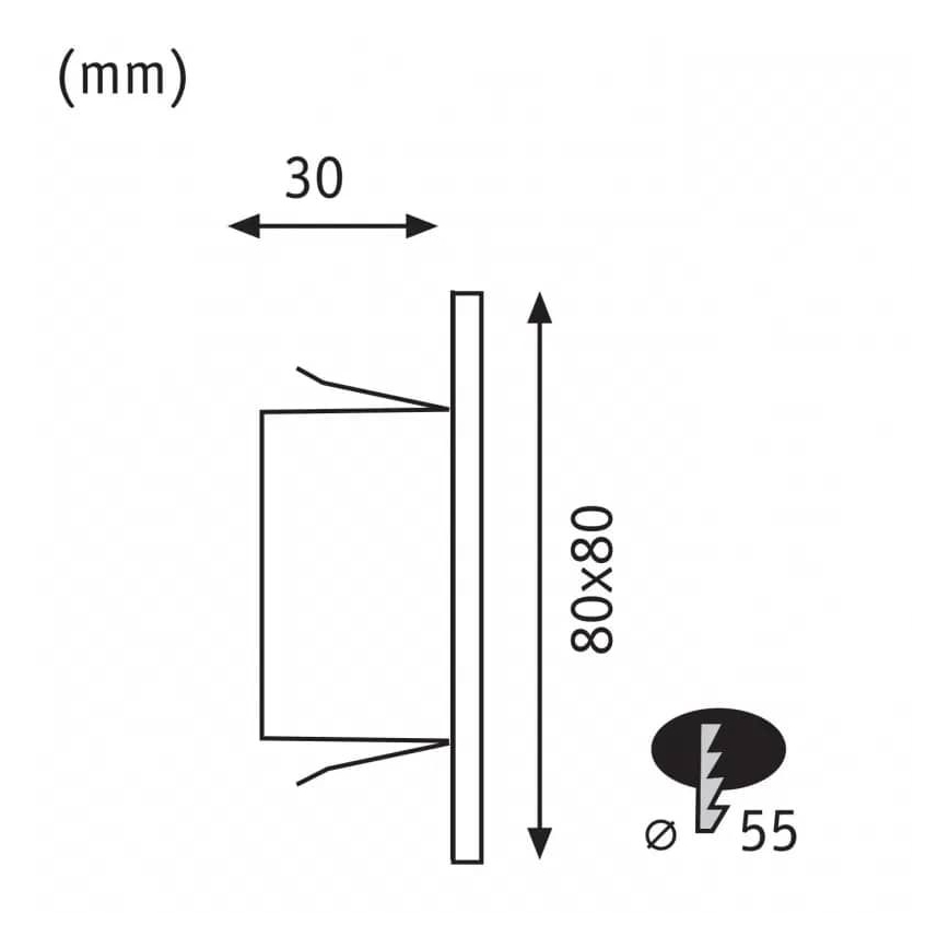 Paulmann 93093 - LED/1,2W Kāpņu telpas lampa EDGE 230V