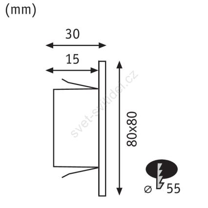 Paulmann 93094 - LED/1,2W Kāpņu telpas lampa EDGE 230V