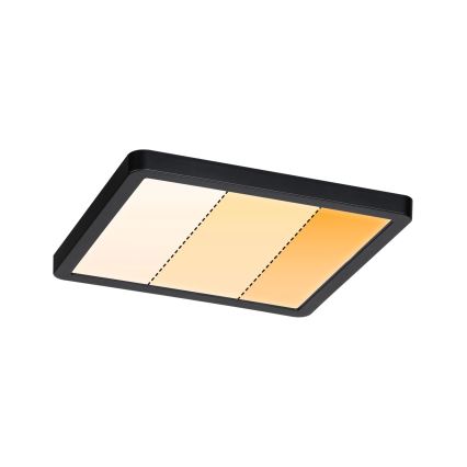 Paulmann 93101 - LED/13W IP44 Vannas istabas iebūvējamais griestu gaismeklis AREO 230V 2000/3000/4000K 17,5x17,5 cm melns