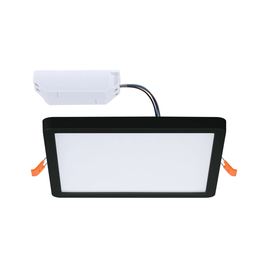 Paulmann 93101 - LED/13W IP44 Vannas istabas iebūvējamais griestu gaismeklis AREO 230V 2000/3000/4000K 17,5x17,5 cm melns