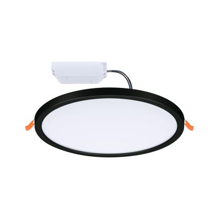 Paulmann 93102 - LED/16W IP44 Ar regulējamu spilgtumu vannas istabas iebūvējamais griestu gaismeklis AREO 230V 2000/3000/4000K Ø 23 cm melns
