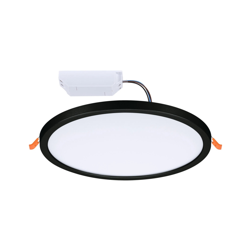 Paulmann 93102 - LED/16W IP44 Ar regulējamu spilgtumu vannas istabas iebūvējamais griestu gaismeklis AREO 230V 2000/3000/4000K Ø 23 cm melns