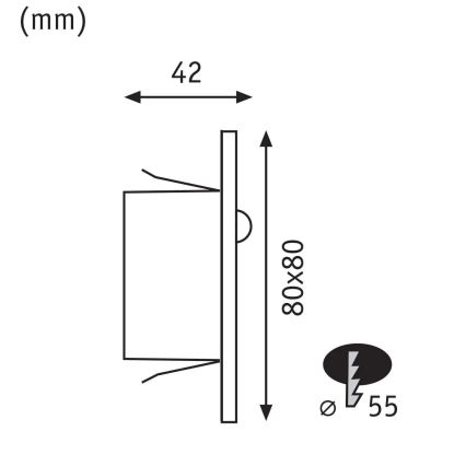 Paulmann 93133 - LED/1,2W Kāpņu telpas lampa ar sensoru EDGE 230V balta