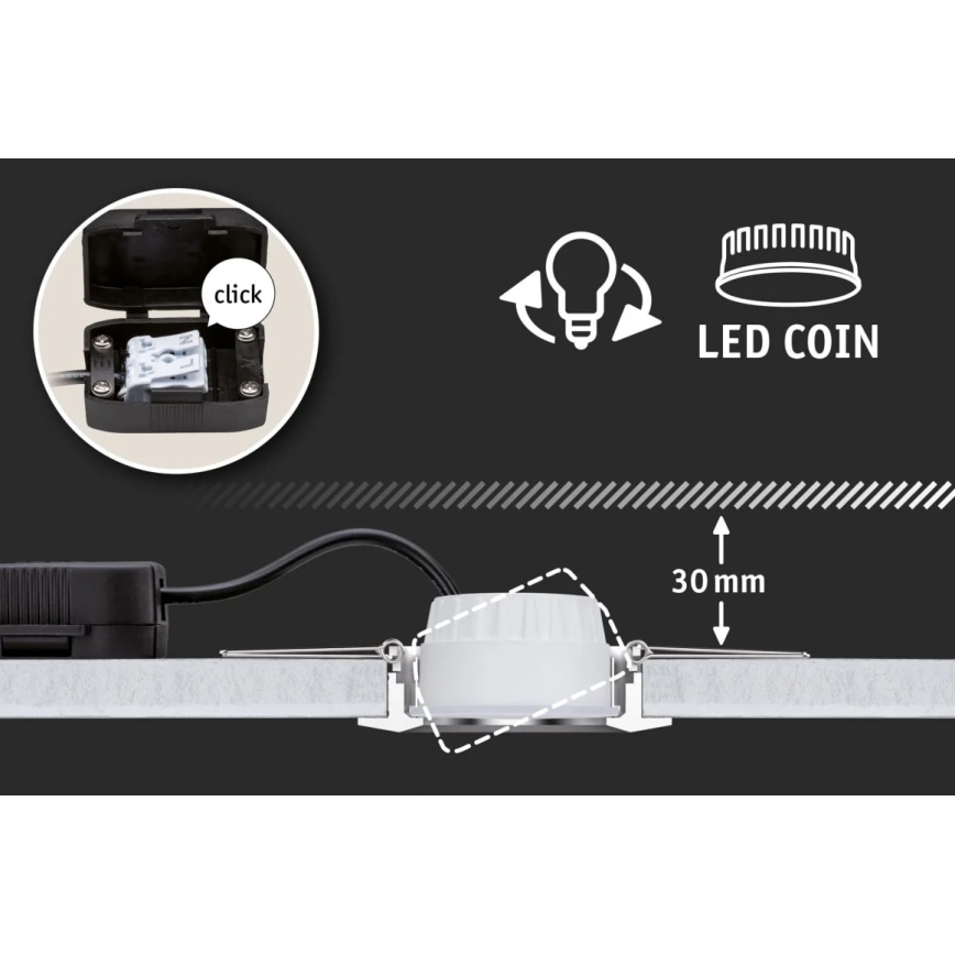 Paulmann 93383 - KOMPLEKTS 3xLED/6W IP44 Aptumšojama vannas istabas piekaramo griestu lampa GIL 230V