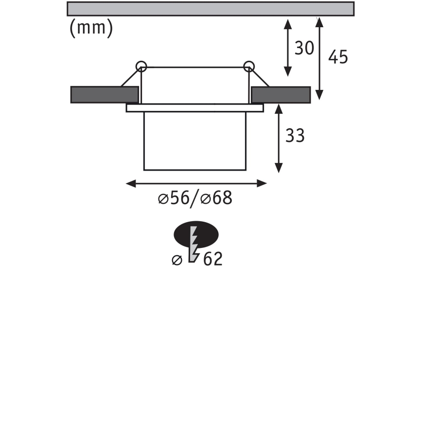 Paulmann 93383 - KOMPLEKTS 3xLED/6W IP44 Aptumšojama vannas istabas piekaramo griestu lampa GIL 230V