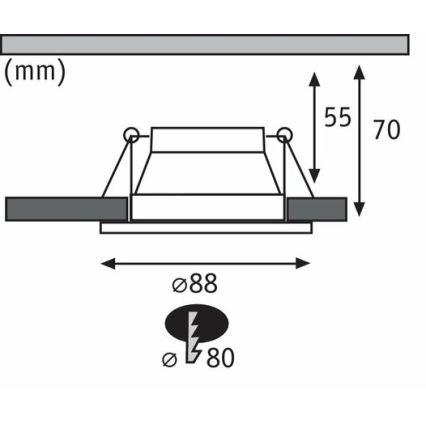 Paulmann 93404 - KOMPLEKTS 3xLED/6,5W IP44 Aptumšojama vannas istabas iegremdējama lampa COLE 230V