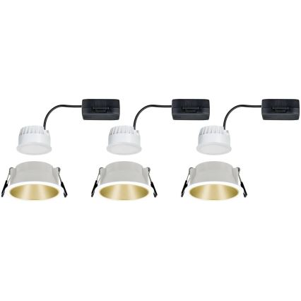 Paulmann 93406 - KOMPLEKTS 3xLED/6,5W IP44 Aptumšojama vannas istabas iegremdējama lampa COLE 230V