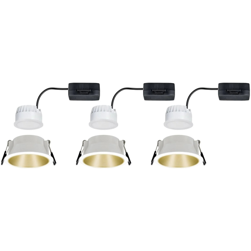 Paulmann 93406 - KOMPLEKTS 3xLED/6,5W IP44 Aptumšojama vannas istabas iegremdējama lampa COLE 230V