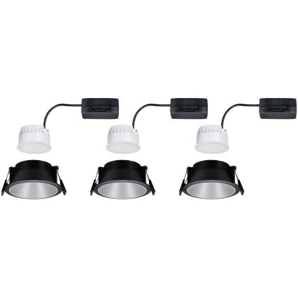 Paulmann 93408 - KOMPLEKTS 3xLED/6,5W IP44 Aptumšojama vannas istabas iegremdējama lampa COLE 230V