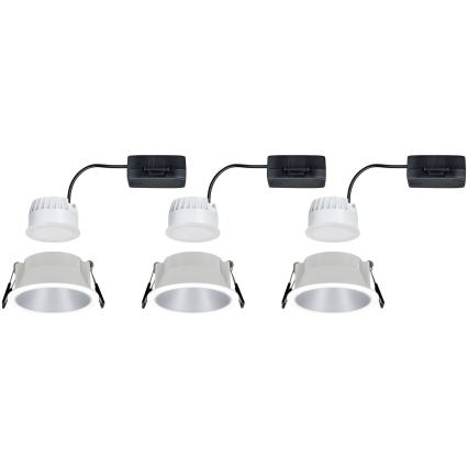 Paulmann 93410 - KOMPLEKTS 3xLED/6,5W IP44 Aptumšojama vannas istabas iegremdējama lampa COLE 230V