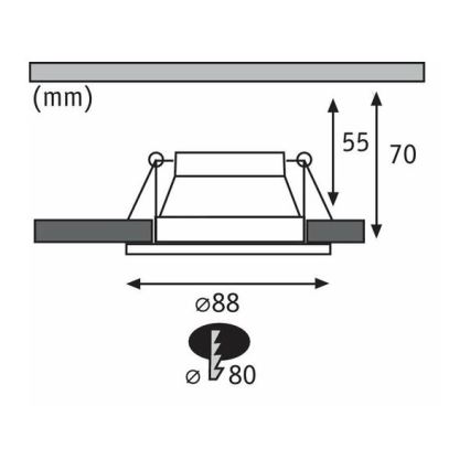 Paulmann 93410 - KOMPLEKTS 3xLED/6,5W IP44 Aptumšojama vannas istabas iegremdējama lampa COLE 230V