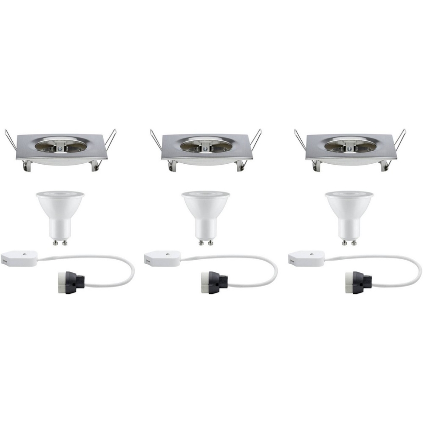 Paulmann 93615 - KOMPLEKTS 3x LED/7W IP44 Aptumšojama vannas istabas piekaramo griestu lampa 230V