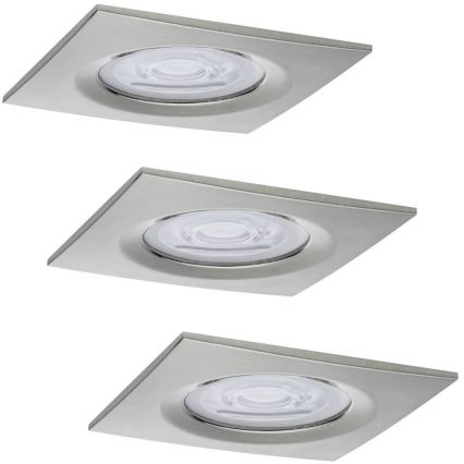 Paulmann 93615 - KOMPLEKTS 3x LED/7W IP44 Aptumšojams vannas istabas iegremdēts gaismeklis