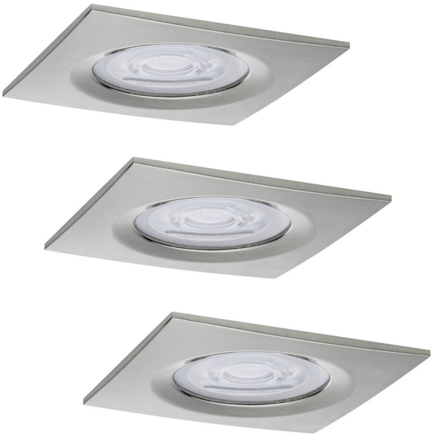 Paulmann 93615 - KOMPLEKTS 3x LED/7W IP44 Aptumšojams vannas istabas iegremdēts gaismeklis
