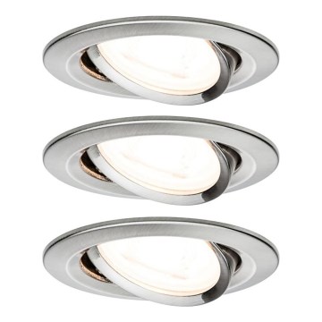 Paulmann 93652 - KOMPLEKTS 3x LED GU10/6,1W IP23 Vannas istabas iegremdējama lampa 230V