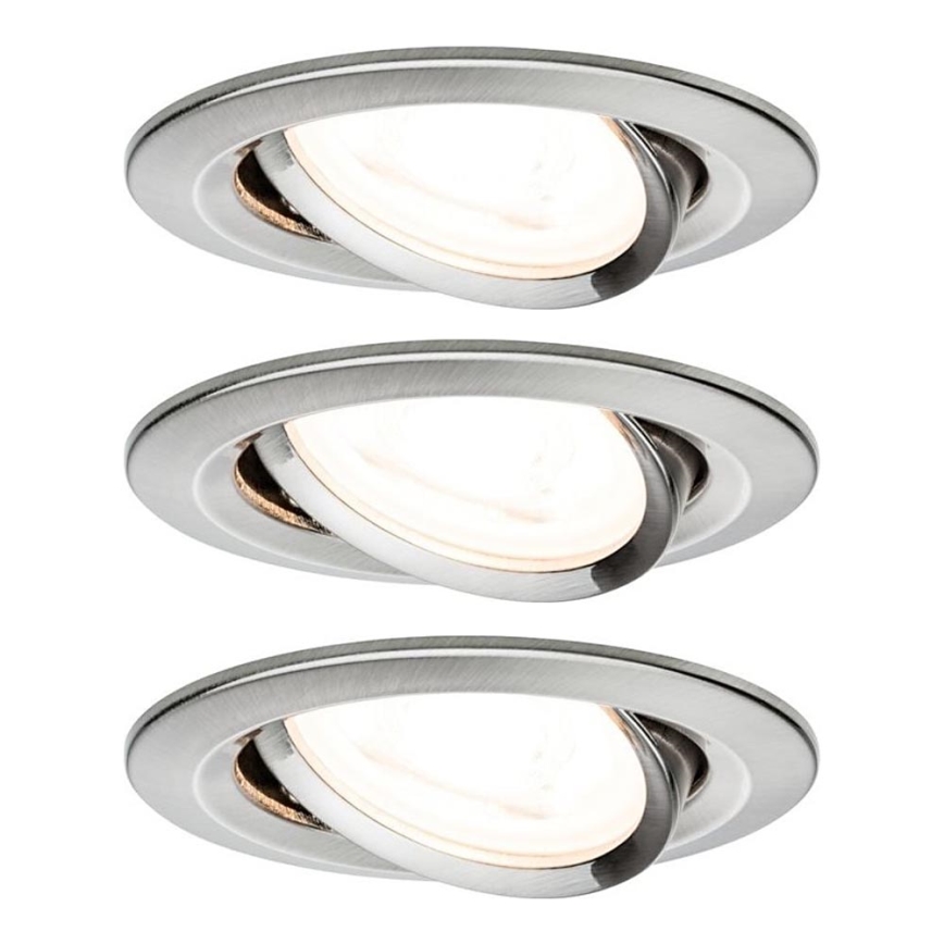 Paulmann 93652 - KOMPLEKTS 3x LED GU10/6,1W IP23 Vannas istabas iegremdējama lampa 230V